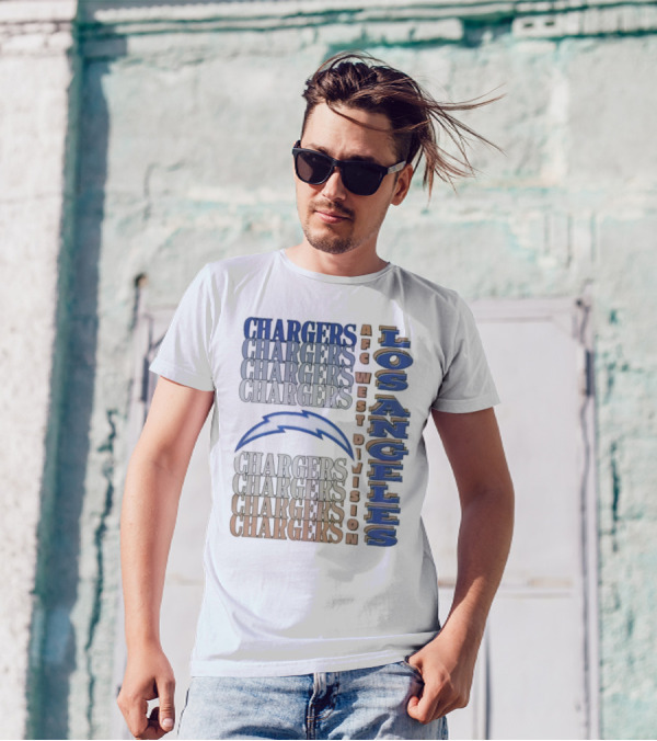 Los Angeles Chargers AFC West Division Chargers Bolt T-Shirt