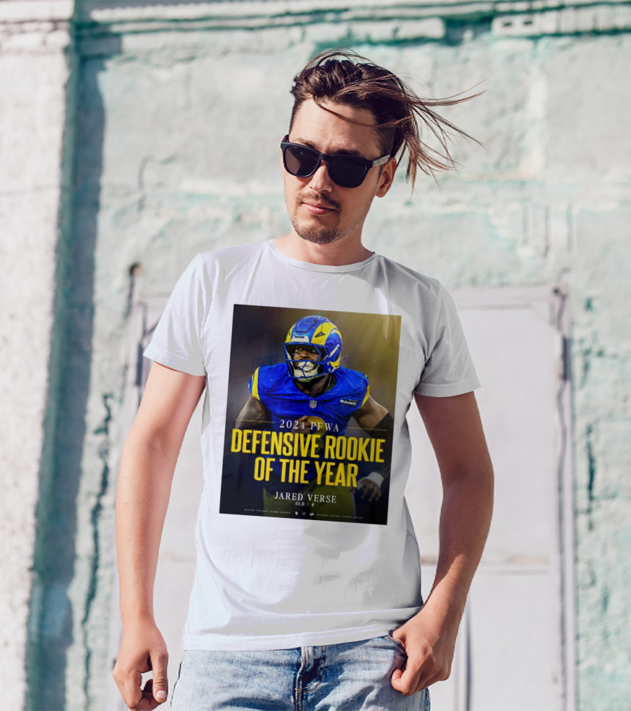 Los Angeles Rams Jared Verse 2024 PFWA Defensive Rookie Of The Year T-Shirt