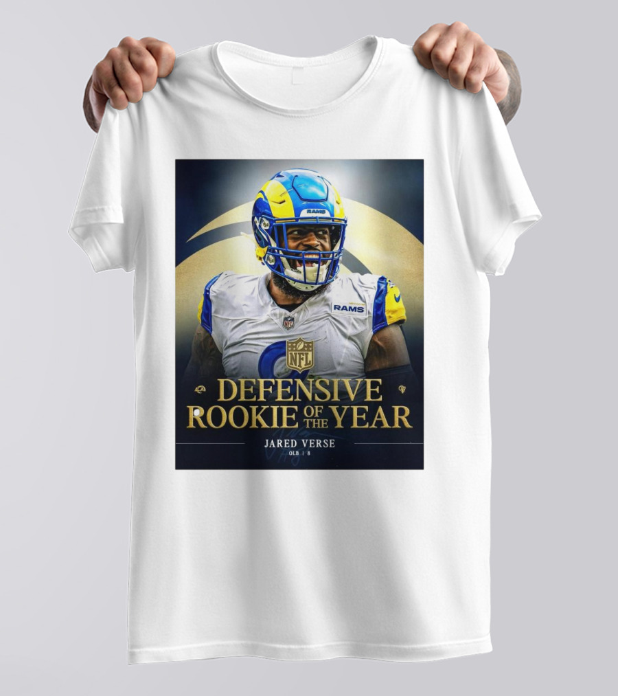 Los Angeles Rams NFL Defensive Rookie Of The Year Jared Verse OLB 2024 T-Shirt