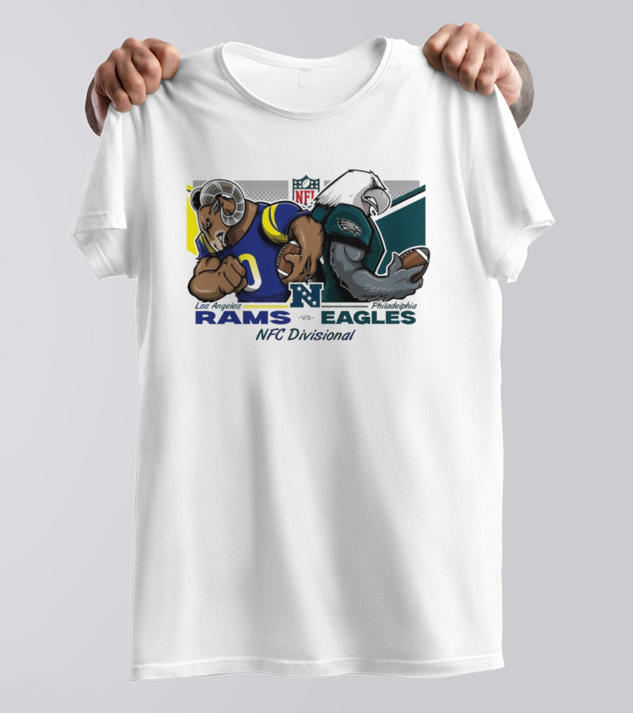 Los Angeles Rams Vs Philadelphia Eagles NFL NFC Divisional Matchup T-Shirt