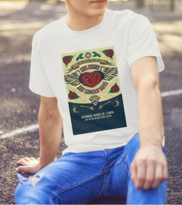 Los Lobos Los Lonely Boys The Brotherhood Tour 2025 Saturday March 22 Island Event Center T-Shirt