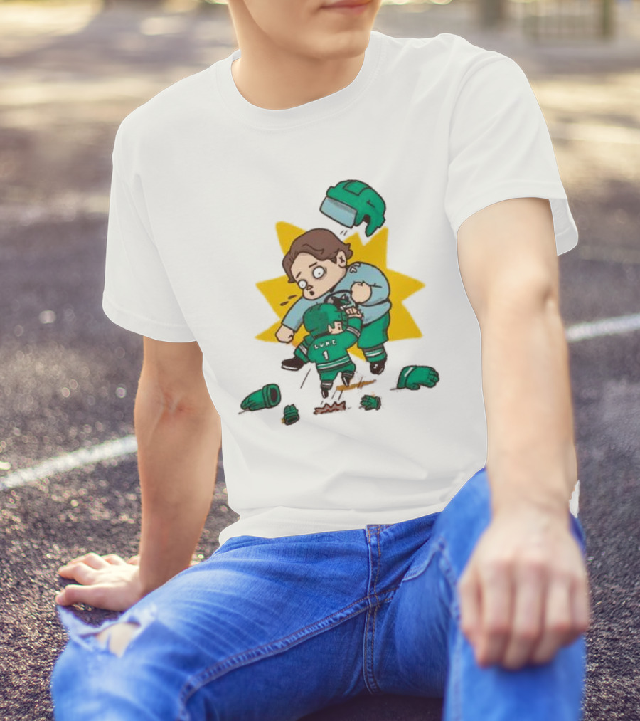 Mack Attacked Macklin Celebrini San Jose Sharks Cartoon Fight T-Shirt