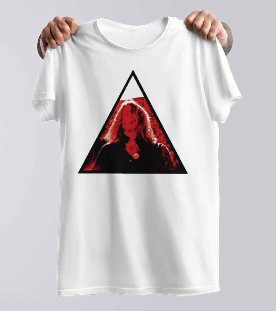 Manipulator 10 Year Anniversary Red Triangle Hair Face T-Shirt