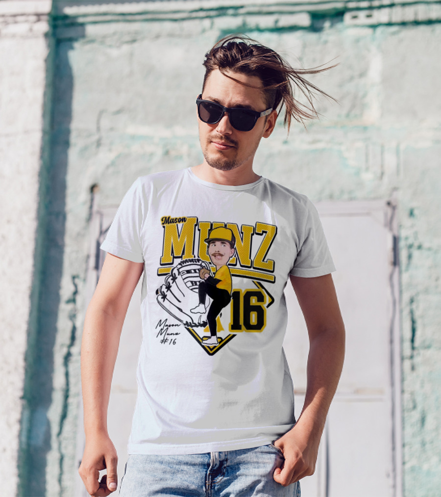 Mason Munz Baseball 2025 Player 16 Caricature T-Shirt