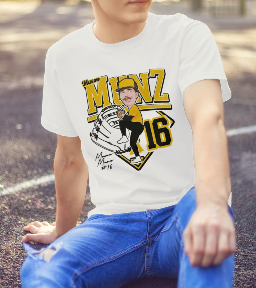 Mason Munz Baseball 2025 Player 16 Caricature T-Shirt