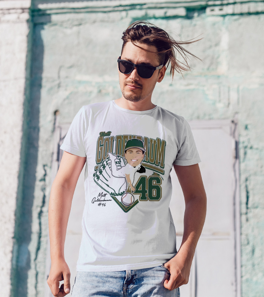 Matt Goldenbaum 46 Baseball Glove Illustration 2025 T-Shirt