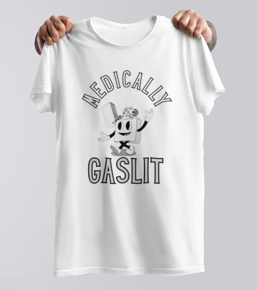Medically Gaslit Lit Candle Illustration T-Shirt
