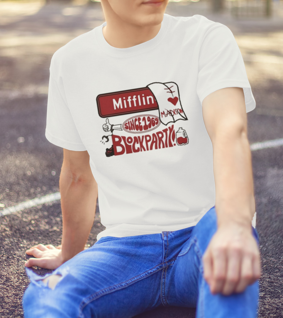 Mifflin Block Party Madison Since 1969 Heart Thumbs Up T-Shirt