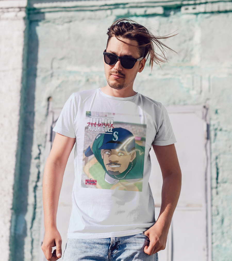 Seattle Mariners Julio Rodriguez Anime Heroes Of The Game MLB J-Rod T-Shirt