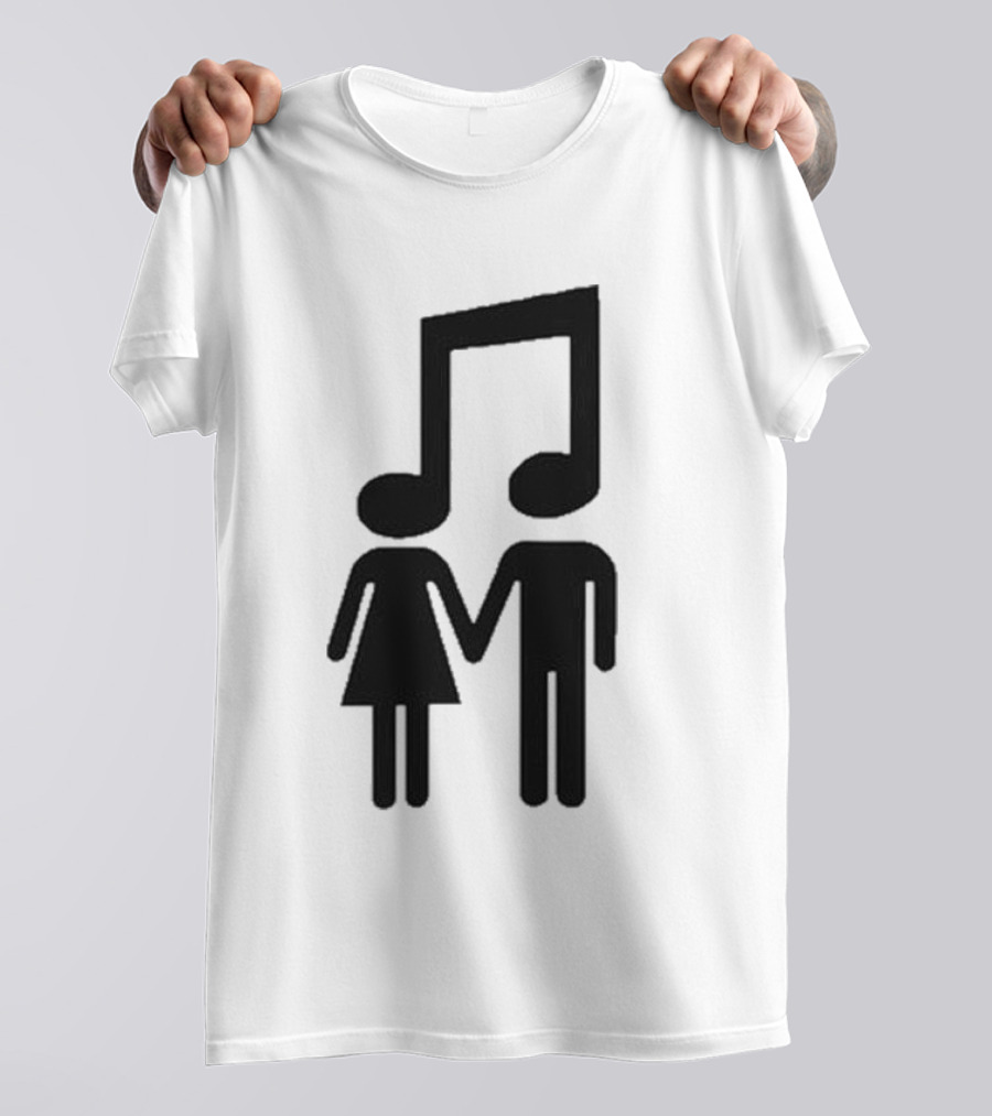 Music Note Couple Holding Hands T-Shirt