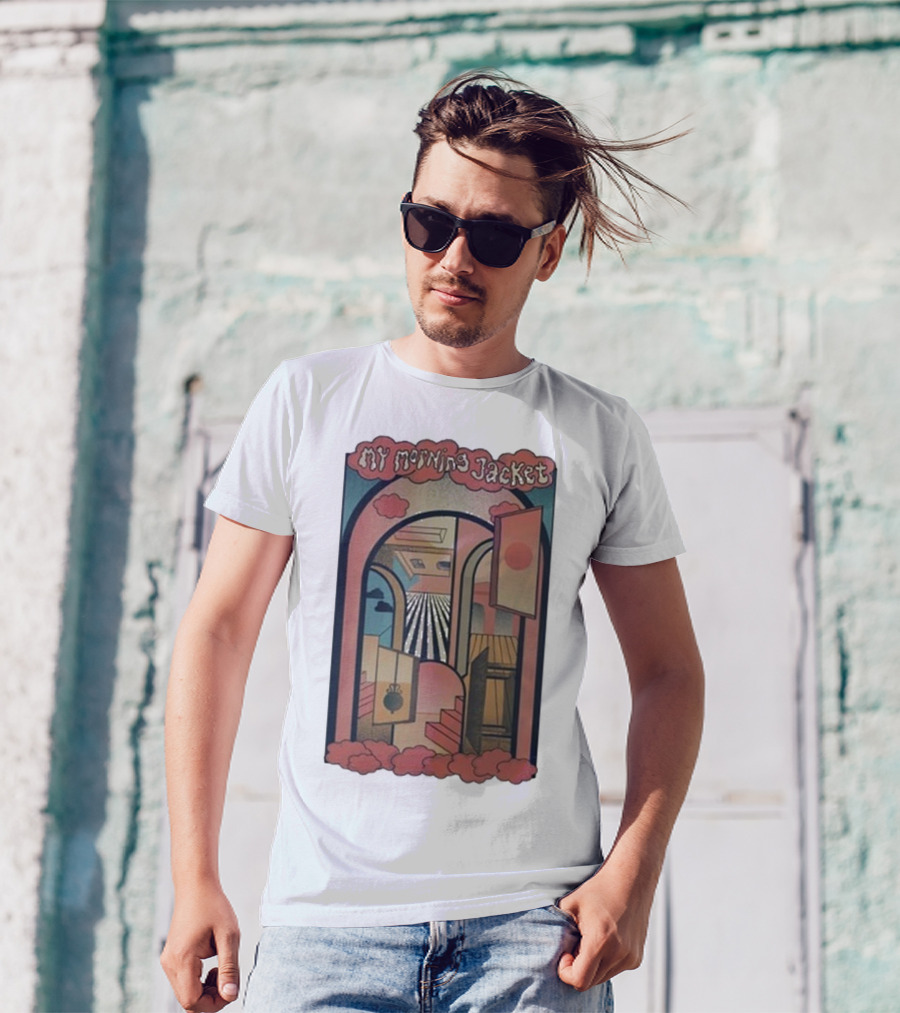My Morning Jacket Surreal Archway And Stairs Retro Album Art T-Shirt