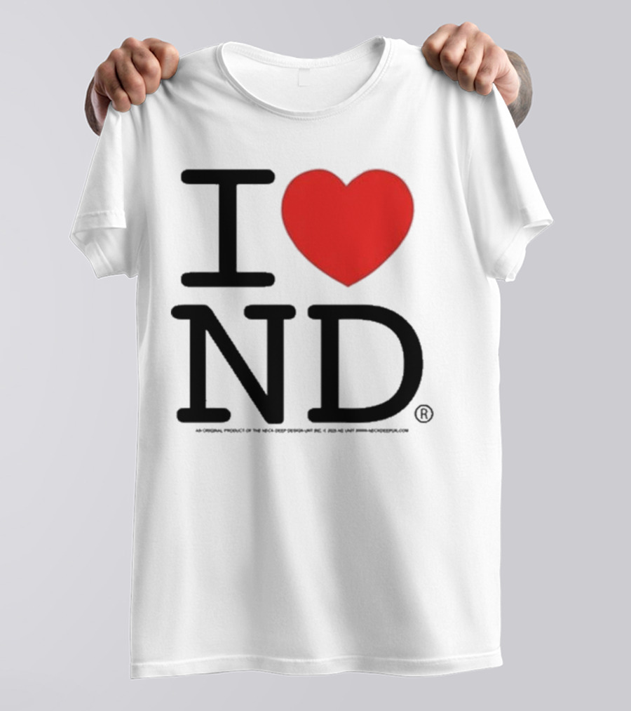 Neck Deep I Love ND Red Heart Graphic T-Shirt