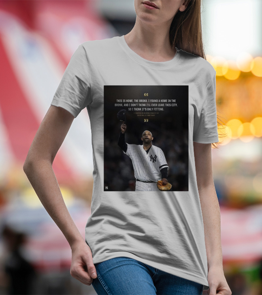 New York Yankees CC Sabathia This Is Home The Bronx Hall Of Fame Plaque T-Shirt