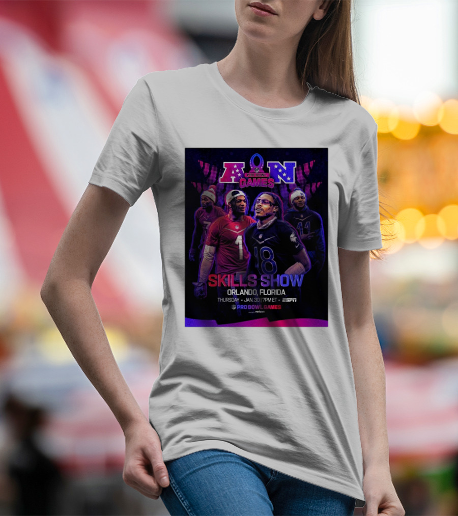 NFC And AFC NFL Pro Bowl Games 2025 Skills Show Orlando Florida January 30 ESPN T-Shirt
