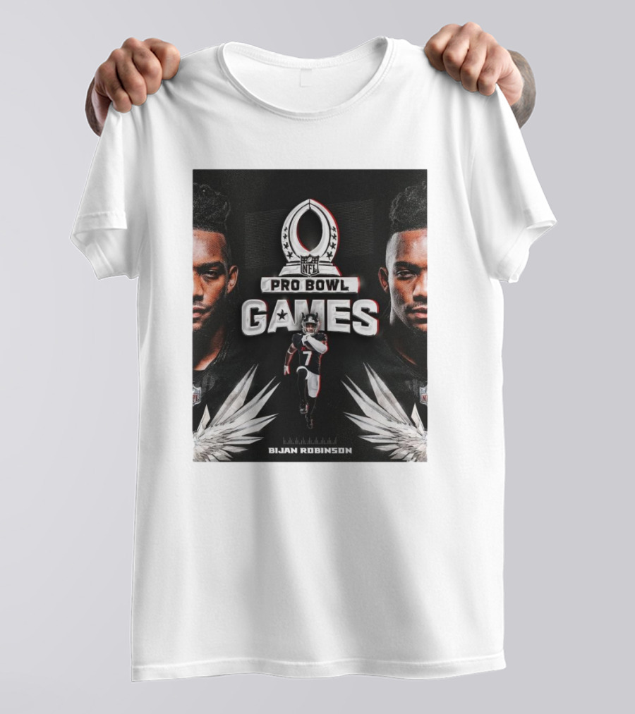 NFL Pro Bowl Games Bijan Robinson Atlanta Falcons 2025 T-Shirt