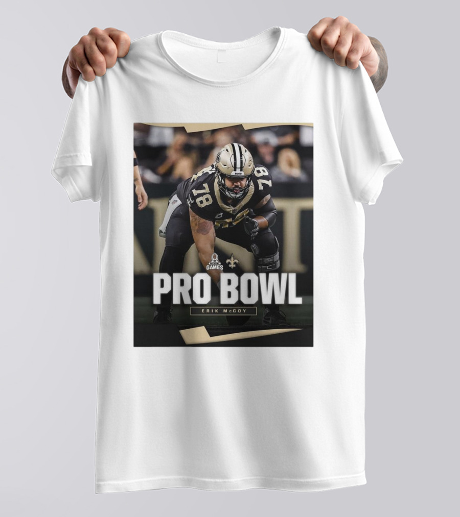 NFL Pro Bowl Games 2025 New Orleans Saints Erik McCoy 78 T-Shirt