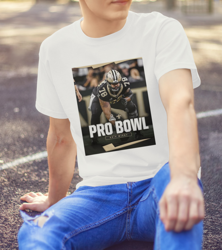 NFL Pro Bowl Games 2025 New Orleans Saints Erik McCoy 78 T-Shirt