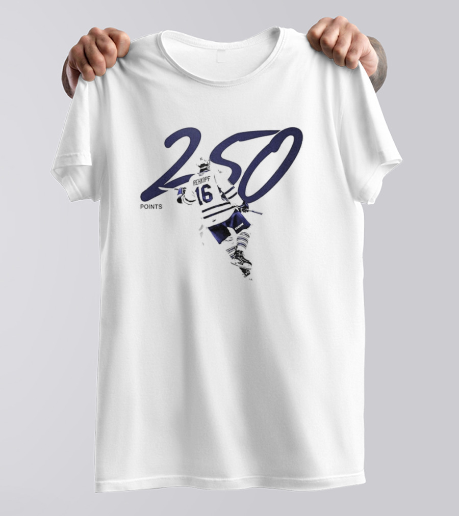 Carson Rehkopf Brampton Steelheads 250 Career Points Achievement T-Shirt