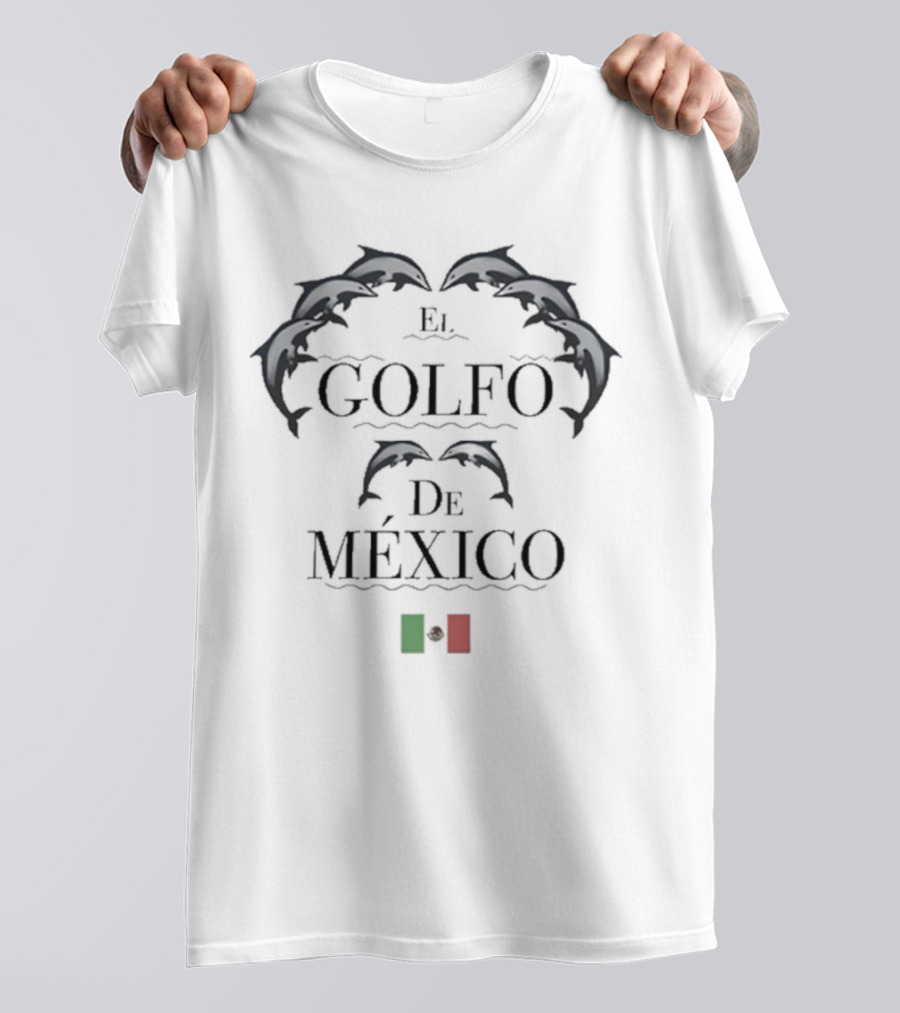 El Golfo De México Dolphins Mexican Flag Elements T-Shirt