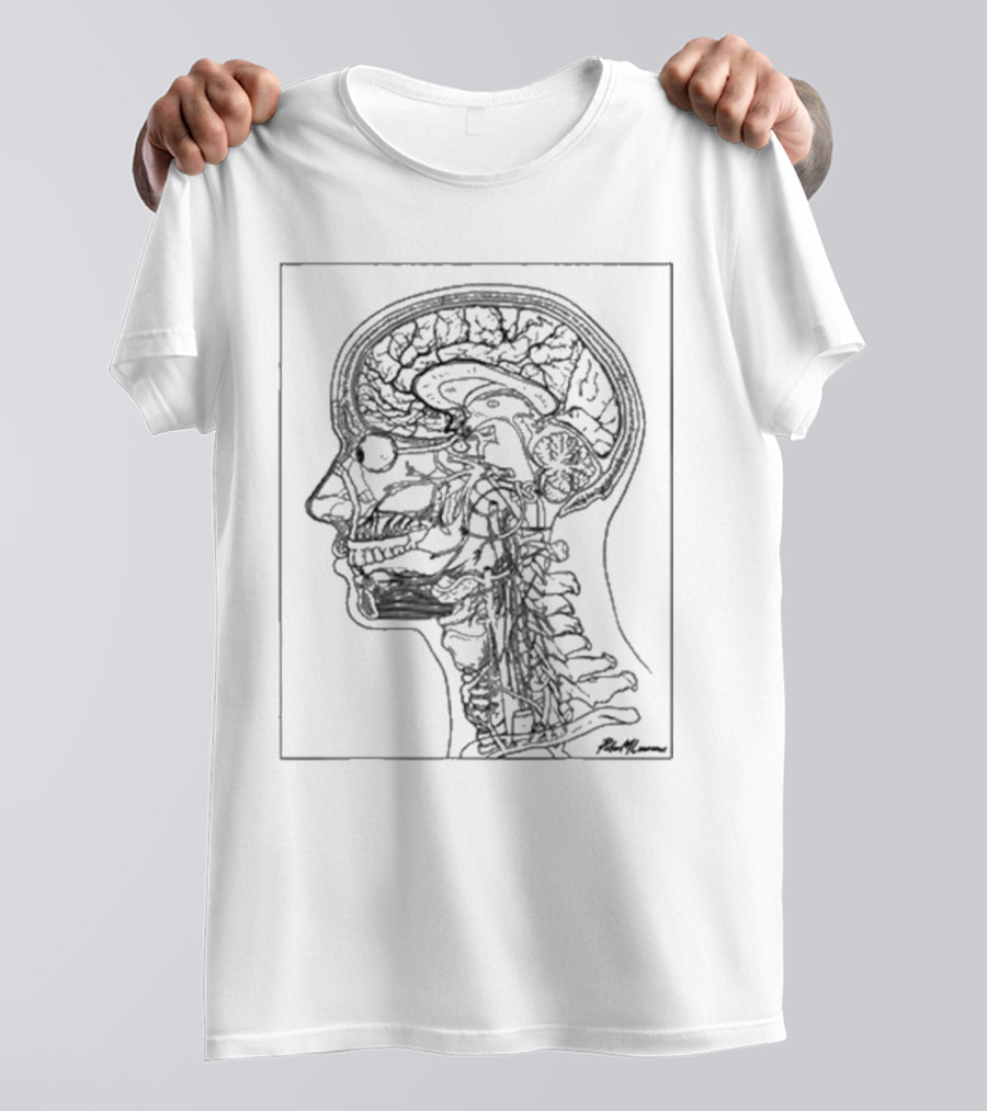 Petermlawrence Head And Neck Anatomy Side Profile Diagram T-Shirt