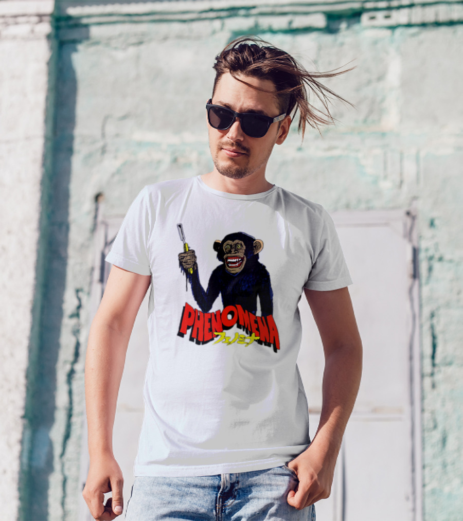 Phenomena フェノミナ Monkey Holding Razor T-Shirt