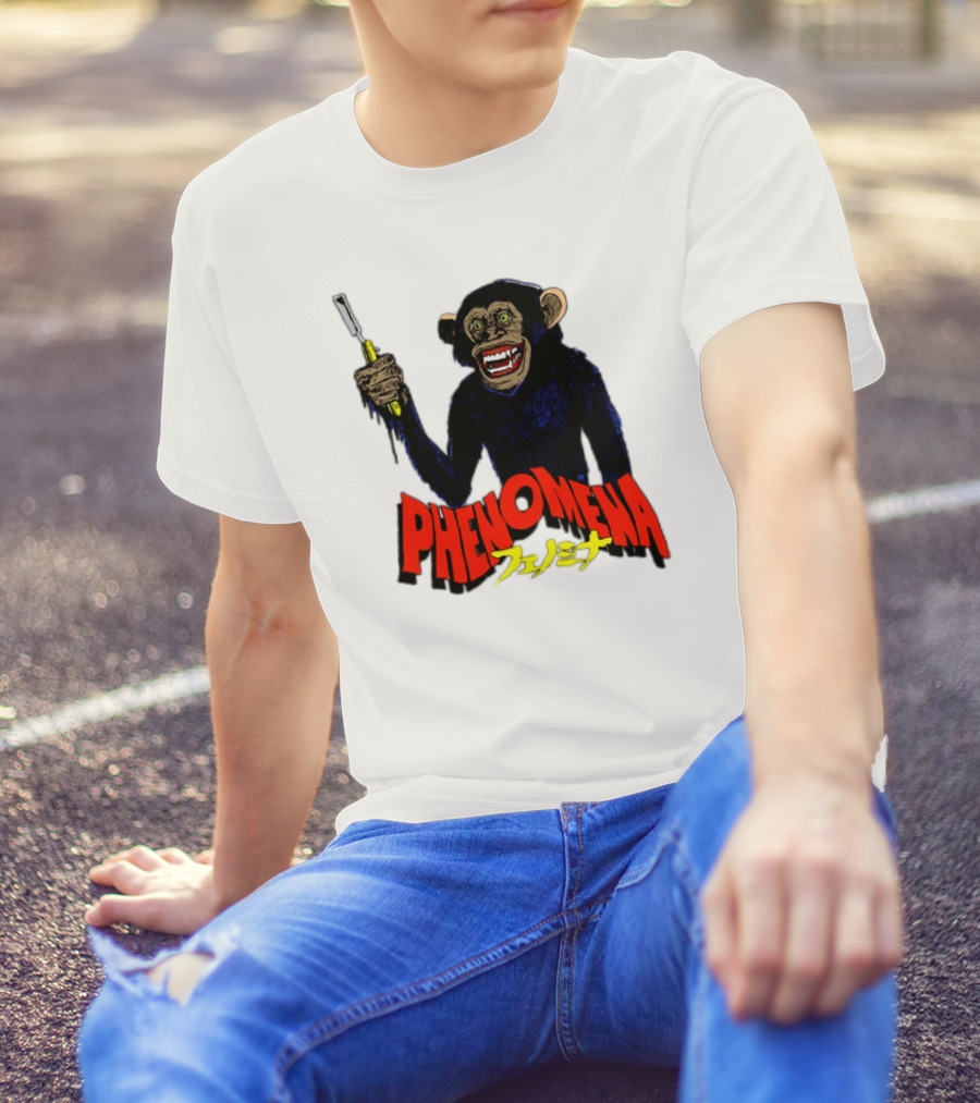 Phenomena フェノミナ Monkey Holding Razor T-Shirt