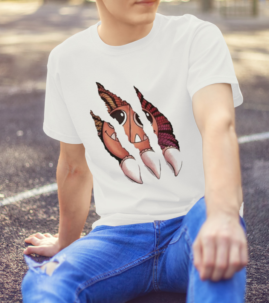 Poppy Playtime Yarnaby Claw Scratch Monster Teeth Eyes T-Shirt
