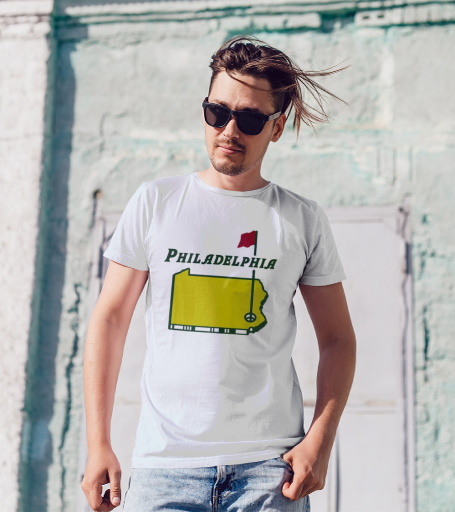 Philadelphia Masters Golf Pennsylvania Flagstick Icon T-Shirt