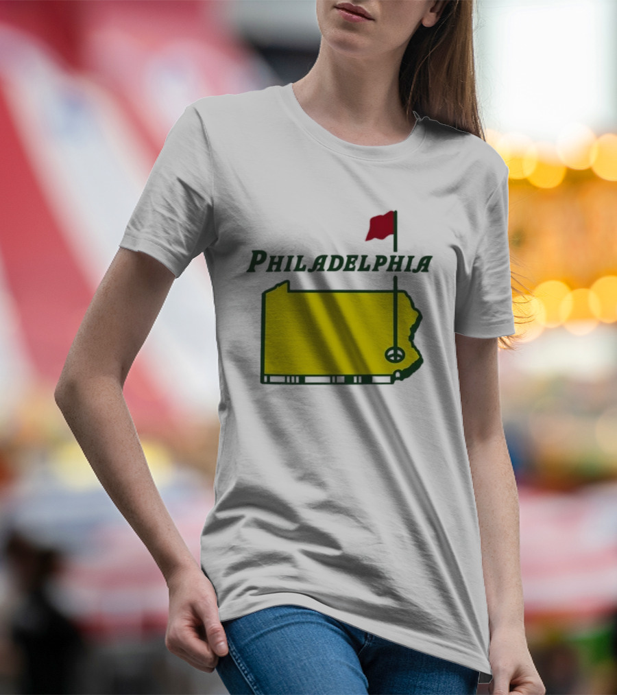 Philadelphia Masters Golf Pennsylvania Flagstick Icon T-Shirt