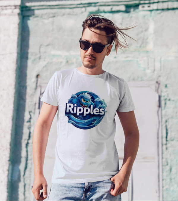 Ripples Monster Blue Waves Creature T-Shirt