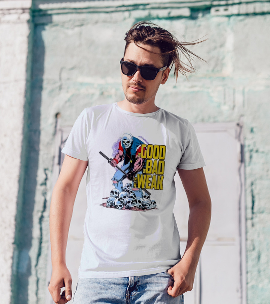 Raskolapparel The Good The Bad The Weak Skull Warrior With Bat T-Shirt