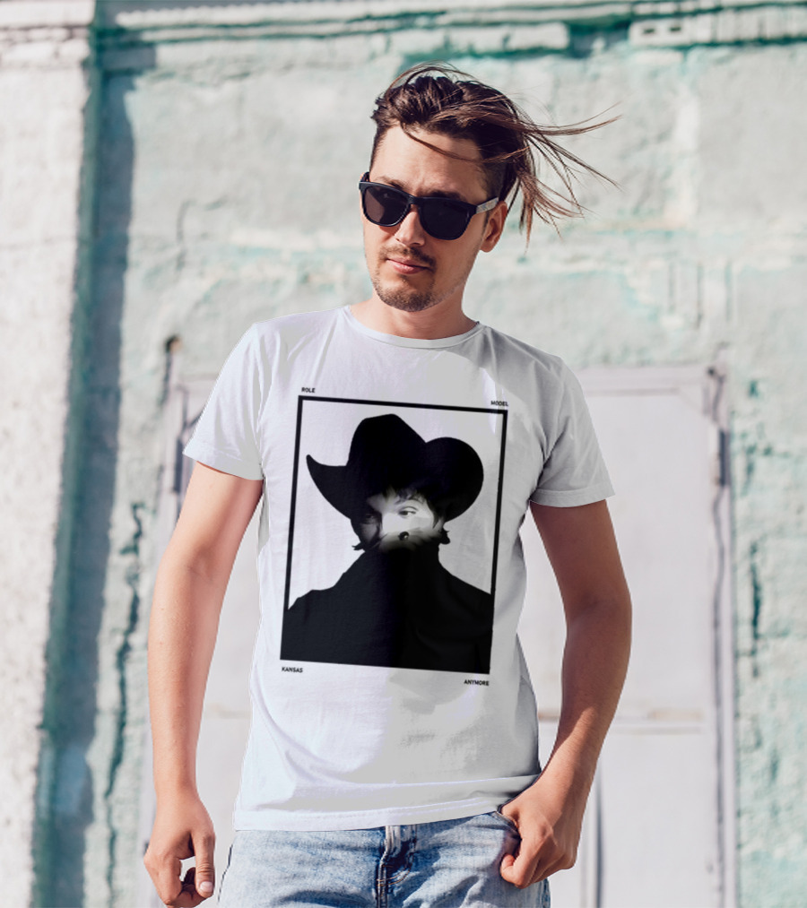 Role Model Anymore Kansas Cowboy Hat Boyfriend Fit Girls T-Shirt
