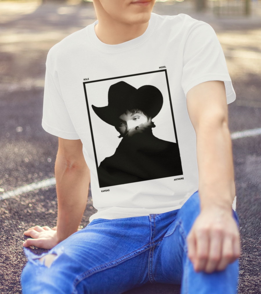 Role Model Anymore Kansas Cowboy Hat Boyfriend Fit Girls T-Shirt