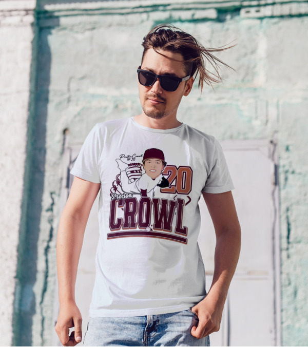 Preston Crowl Baseball 2025 Pitcher Number 20 T-Shirt