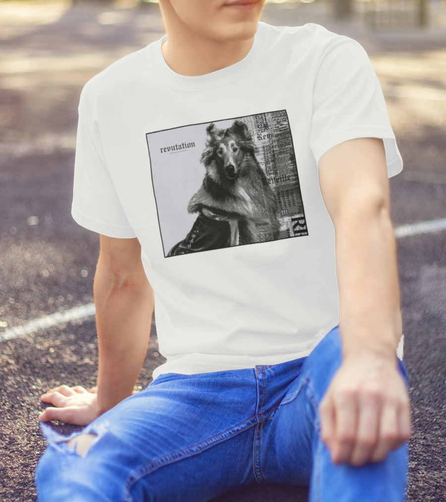 Revutation Reveille Collie Newspaper Style T-Shirt