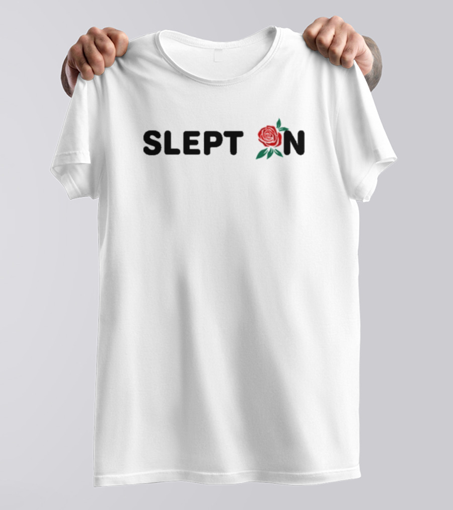 Ryan Clark Wearing Slept On Vintage Floral Rose Motif T-Shirt
