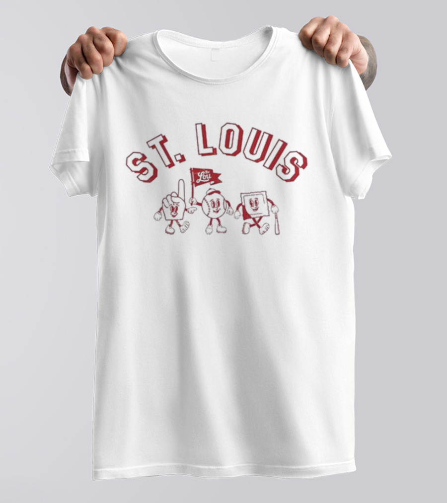 St. Louis Baseball Icons Series Six With Mascot Characters T-Shirt