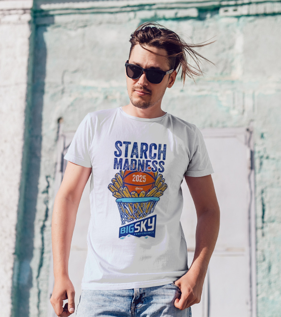 Big Sky Conference Starch Madness 2025 Basketball Theme T-Shirt
