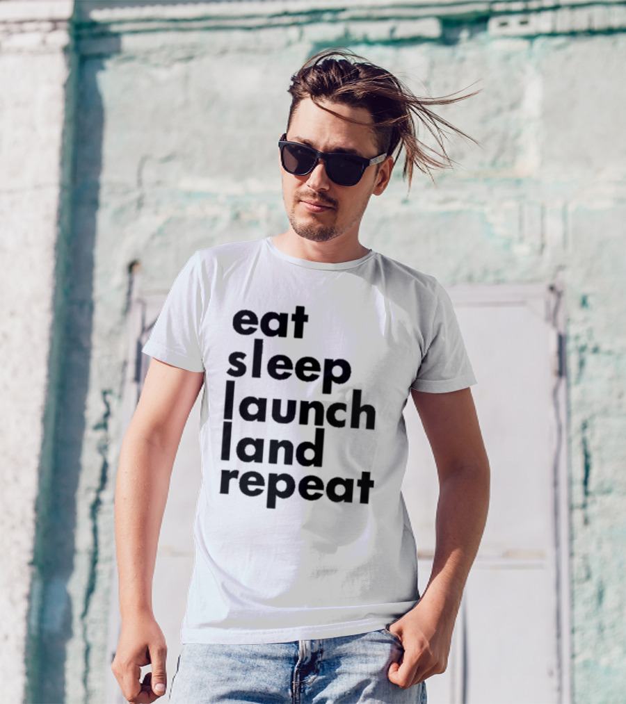 Space Chick Jen Eat Sleep Laugh Repeat T-Shirt