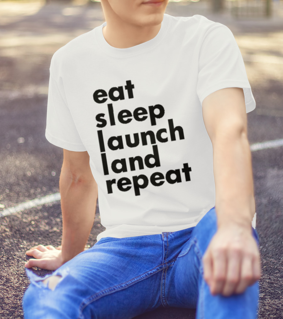 Space Chick Jen Eat Sleep Laugh Repeat T-Shirt