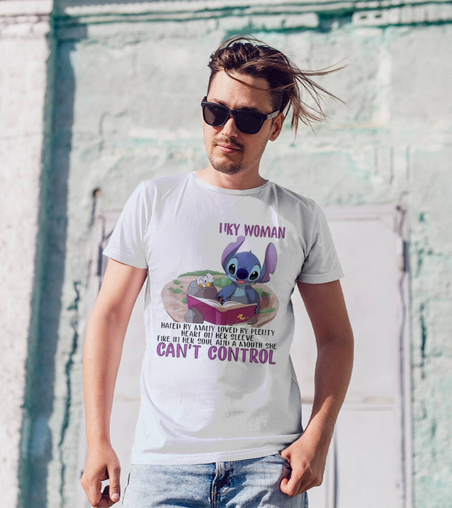 Cranky Woman Stitch Can't Control Hated By Many Loved By Plenty T-Shirt