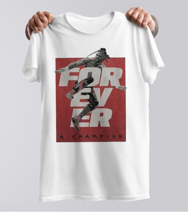 Swerve Strickland Forever A Champion 2025 Wrestler Action Red Background T-Shirt