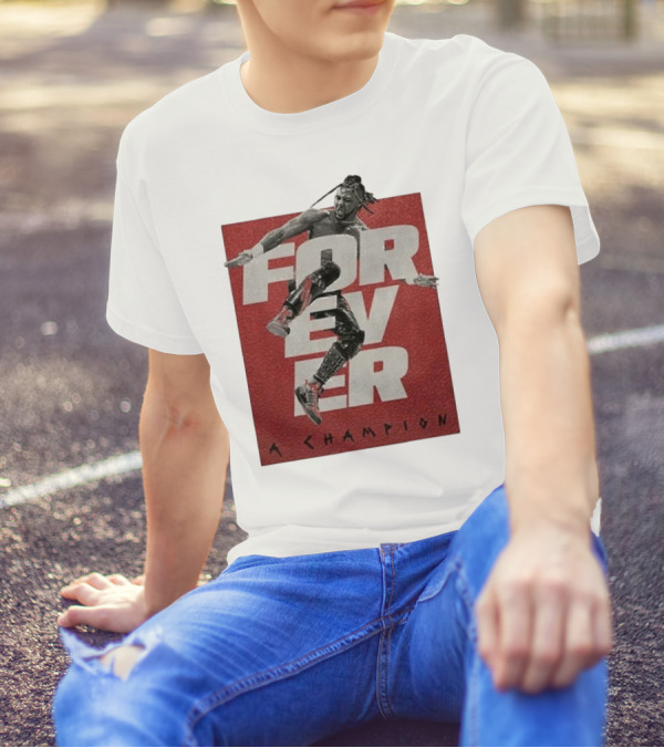 Swerve Strickland Forever A Champion 2025 Wrestler Action Red Background T-Shirt