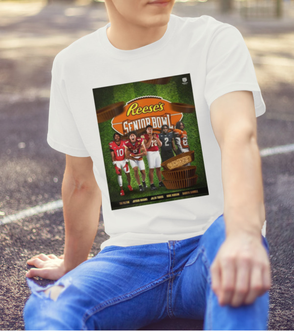 Tai Felton Jayden Higgins Jalen Travis Kobe Hudson Barryn Sorrell 2025 Reese’s Senior Bowl Mobile AL T-Shirt