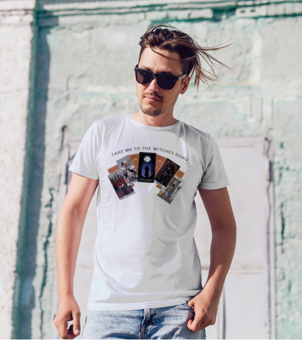 Take Me To The Witches Road Tarot Card Collection With Mystical Figures T-Shirt