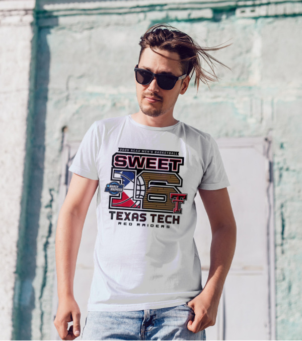 Texas Tech Basketball Sweet 16 Above The Rim 2025 Grey Tri-Blend T-Shirt