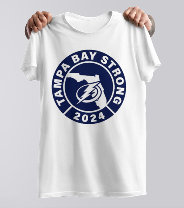 Tampa Bay Strong 2024 Florida Lightning Emblem T-Shirt