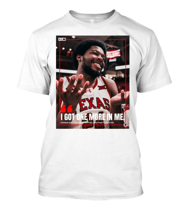Texas Tech Red Raiders Kerwin Walton I Got One More In Me Basketball 3-Pointer T-Shirt
