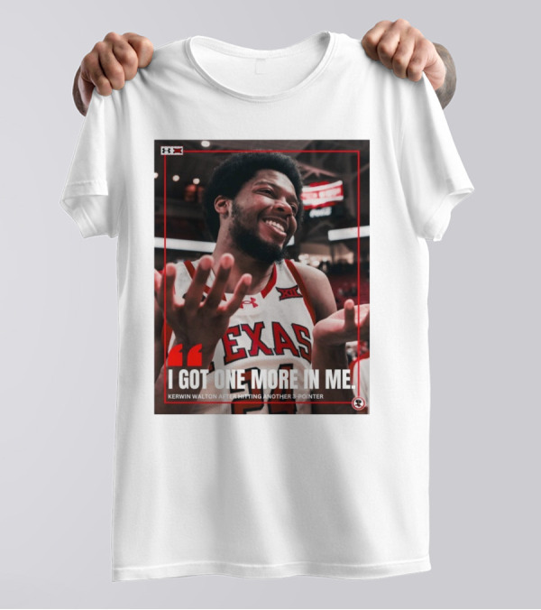 Texas Tech Red Raiders Kerwin Walton I Got One More In Me Basketball 3-Pointer T-Shirt