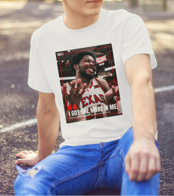 Texas Tech Red Raiders Kerwin Walton I Got One More In Me Basketball 3-Pointer T-Shirt